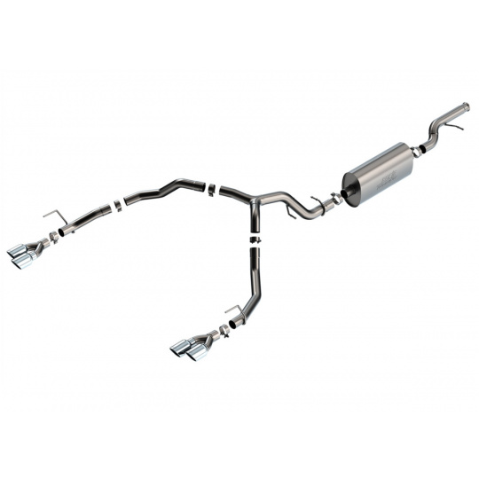 Borla Cat-Back výfukový systém "Touring" pro Chevrolet Tahoe Premier 5,3l V8 s aut. převodovkou, 2WD/4WD, 4-dvéř., r.v. 2021-2023, typ koncovek: chromové