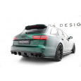 Maxton Design vložka zadního nárazníku pro Audi S6 C7, černý lesklý plast ABS, Avant