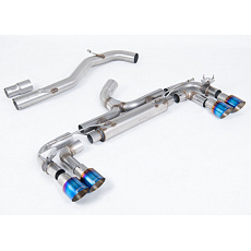 Milltek Sport výfukový systém cat-back 80mm Race System (bez rezonátoru - nejhlasitější) pro Volkswagen Golf MK7 R 2.0 TSI 300PS (80mm Race System Options) 2014-2016, typ koncovek: GT-100 titanově modré