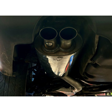 Fox Sportauspuff koncový tlumič výfuku s koncovkou 2x63 Typ 26 pro Audi A6 C4 s motorem 2.5 D, 2.6, 2.8