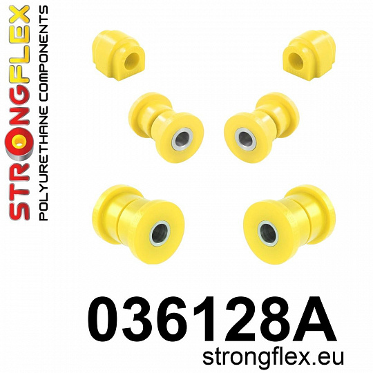 036128A: Strongflex Sada silentbloků předního zavěšení varianta SPORT 036128A: Strongflex Sada silentbloků předního zavěšení varianta SPORT