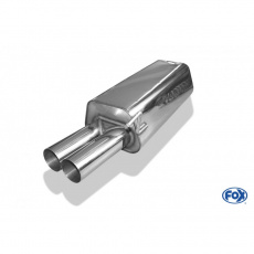 Fox Sportauspuff koncový tlumič výfuku s koncovkou 2x76 Typ 10 pro Audi 80 B4 s motorem 2.0 16V, 2.3, 2.6, 2.8