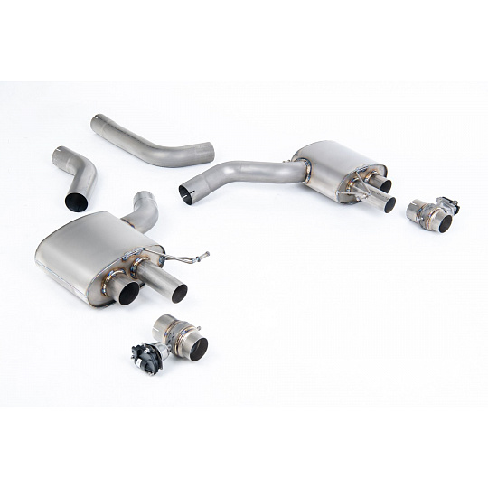 Milltek Sport doplňkové díly - sada Upgrade Kit pro systém výfuku Signature Series Titanium Axle Back, určená pro jakoukoli stávající nerezovou variantu výfuku Milltek Sport pro Audi RS6 C8 4.0 V8 bi-turbo (s OPF/GPF) - Signature Series Titanium 2019-2024