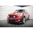 Maxton Design spoiler pod přední nárazník pro Mini Countryman R60 Facelift, černý lesklý plast ABS