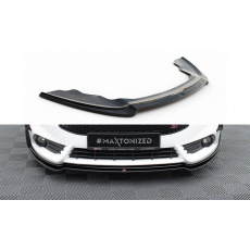 Maxton Design spoiler pod přední nárazník ver.3 pro Ford Fiesta ST Mk7 Facelift, černý lesklý plast ABS