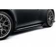 Maxton Design difuzory pod boční prahy ver.2 pro Porsche 911 992 Carrera /Sport Design, černý lesklý plast ABS
