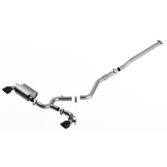 Borla Cat-Back výfukový systém "ATAK" pro Hyundai Kona N 2,0L, automat/manual, FWD, 4.dveř., 2022-2023, typ koncovek: černé