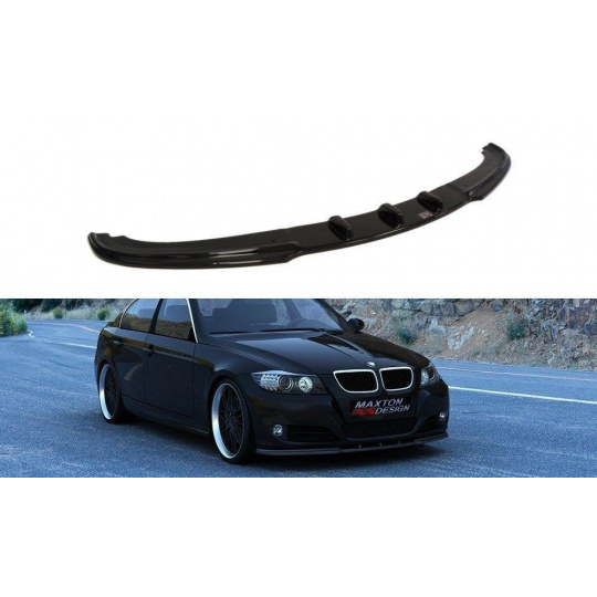 Maxton Design spoiler pod přední nárazník pro BMW řada 3 E90/91 Facelift, černý lesklý plast ABS