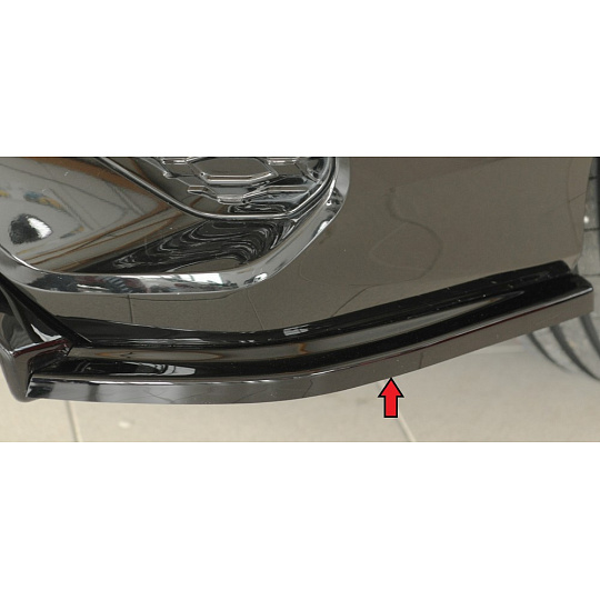 Rieger spoiler pod zadní nárazník na pravé straně pro Audi RS3 GY Sportback r.v. 06/21-05/24, plast ABS lakovaný do černé lesklé barvy