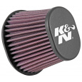 K&N univerzální oválný zkosený filtr se vstupem 62 mm a výškou 102 mm, kovový vrchlík