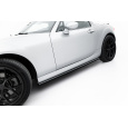 Maxton Design difuzory pod boční prahy pro Mazda Mx-5 Mk3 NC Facelift, černý lesklý plast ABS