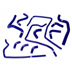 Samco Sport 12-dílná sada silikonových hadic pro doplňkové vedení chladicí kapaliny pro Subaru Impreza GD/GG 2000-2002 Turbo verze 7 Bugeye (WRX/STi), barva: modrá