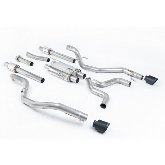 Milltek Sport výfukový systém cat-back pro Ford F150 Raptor 3.5 V6 EcoBoost Supercab 2018-2024, typ koncovek: GT-115 černé