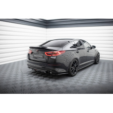Maxton Design středový spoiler pod zadní nárazník s žebrováním pro Kia Optima Mk3, černý lesklý plast ABS