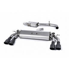 Milltek Sport homologovaný výfuk cat-back s rezonátorem (tišší) pro Audi S3 2.0 TFSI quattro Sportback 8V/8V.2 (bez GPF) 2013-2018, typ koncovek: oválné černé