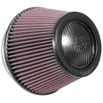 K&N univerzální kuželovitý zkosený filtr se vstupem 152 mm a výškou 127 mm, karbonový vrchlík