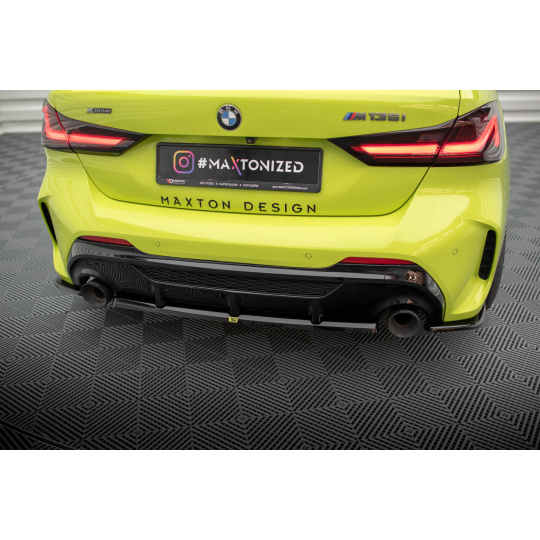 Maxton Design středový spoiler pod zadní nárazník ver.2 pro BMW řada 1 F40, černý lesklý plast ABS, M135i