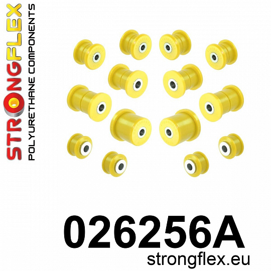 026256A: Strongflex Sada silentbloků předního zavěšení varianta SPORT