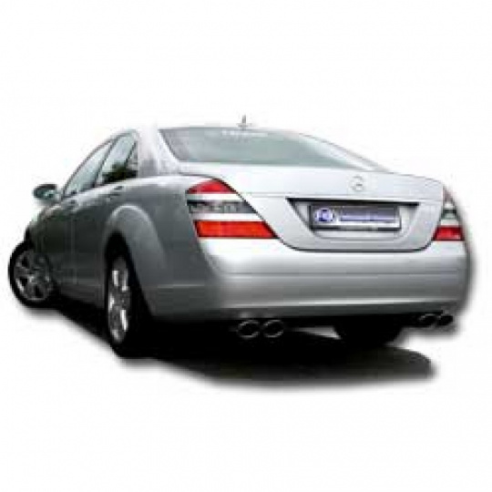 Fox Sportauspuff koncový tlumič výfuku s koncovkou 2x115x85 Typ 32 na obou stranách pro Mercedes třída S 221 s motorem 3.0 CDI, 4.0 CDI