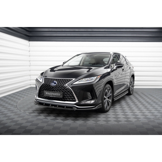 Maxton Design spoiler pod přední nárazník pro Lexus RX Mk4 Facelift, černý lesklý plast ABS