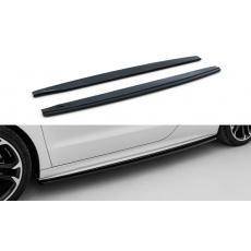 Maxton Design difuzory pod boční prahy pro Peugeot RCZ FL, černý lesklý plast ABS