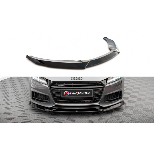 Maxton Design spoiler pod přední nárazník pro Audi TT S 8S, černý lesklý plast ABS