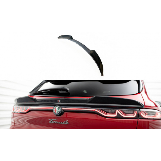 Maxton Design spodní prodloužení spoileru 3d pro Alfa Romeo Tonale Mk1, černý lesklý plast ABS