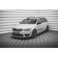 Maxton Design spoiler pod přední nárazník ver.3 pro Škoda Octavia RS Mk3, černý lesklý plast ABS
