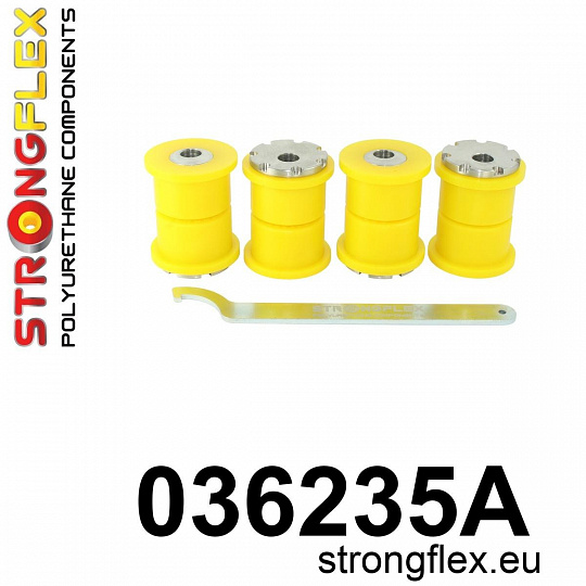 036235A: Strongflex Sada silentbloků zadního ramene excentrická varianta SPORT 036235A: Strongflex Sada silentbloků zadního ramene excentrická varianta SPORT