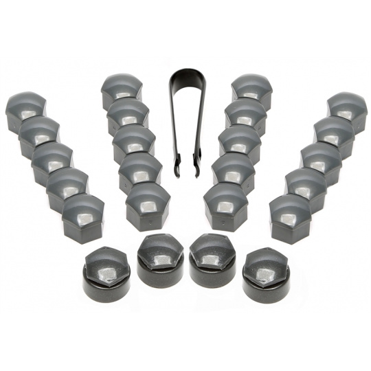 TA Technix sada krytů šroubů, šedá lesklá, 17mm