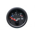 Autogauge palubní přístroj - teplota oleje s černým podkladem
