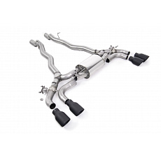 Milltek Sport Front Pipe-back od předního tlumiče Back System pro BMW řada 5 M5 /M5 Competition 4.4l Twin Turbo F90 (North American / ROW Cars) 2019-2024, GT-100 černé koncovky