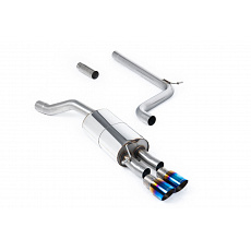 Milltek Sport výfukový systém cat-back GPF/OPF Back systém pro Volkswagen Polo 1.5 TSI (AW 5-dvéř. vč. Facelift) - s GPF/OPF 2019-2024, typ koncovek: GT-90 titanově modré