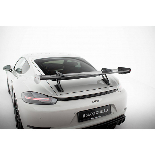 Maxton Design zadní křídlo s horním uchycením (swan-neck) pro Porsche Cayman S 982c, pravý karbon Maxton Design zadní křídlo s horním uchycením (swan-neck) pro Porsche Cayman S 982c, pravý karbon