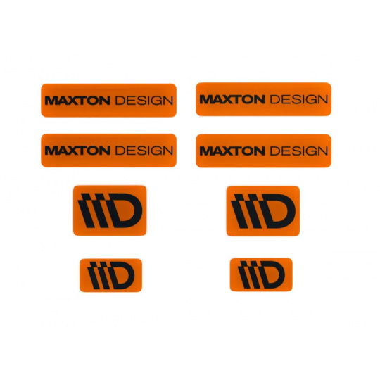 Maxton Design sada 3D samolepek 8 ks, barva: oranžová / černá