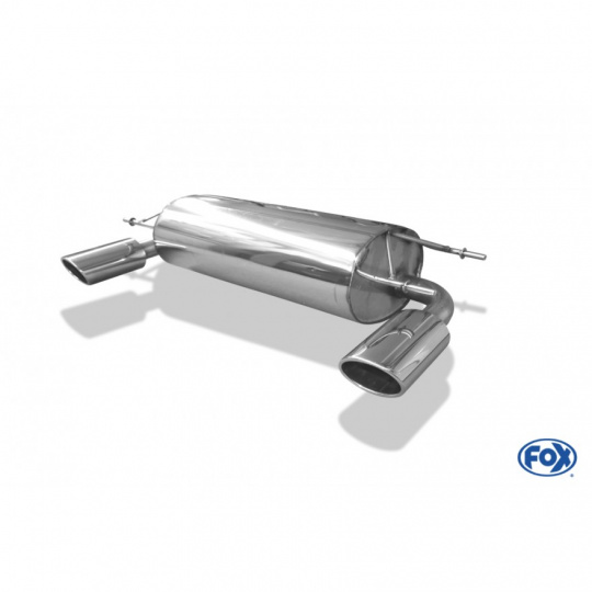 Fox Sportauspuff koncový tlumič výfuku s koncovkou 115x85 Typ 32 na obou stranách pro Mazda MX5 NC s motorem 1.8, 2.0, decentní sportovní zvuk