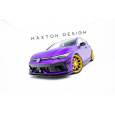 Maxton Design spoiler pod přední nárazník ver.2 pro Volkswagen Golf R Mk8 Facelift, černý lesklý plast ABS