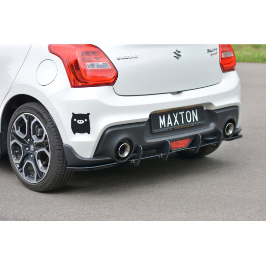 Maxton Design difuzor zadního nárazníku pro Suzuki Swift Mk6 Sport, plast ABS bez povrchové úpravy