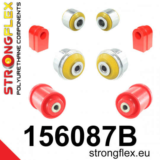 156087B: Strongflex Sada silentbloků předního zavěšení a zadního nosníku