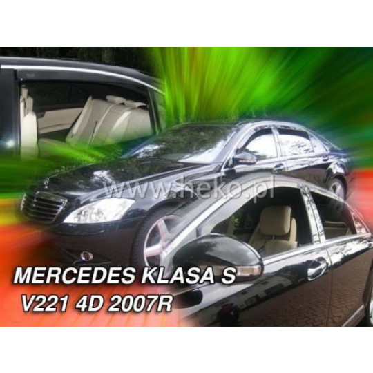 HEKO ofuky oken Mercedes Benz S W221 4dv LONG (2007-2013) přední + zadní