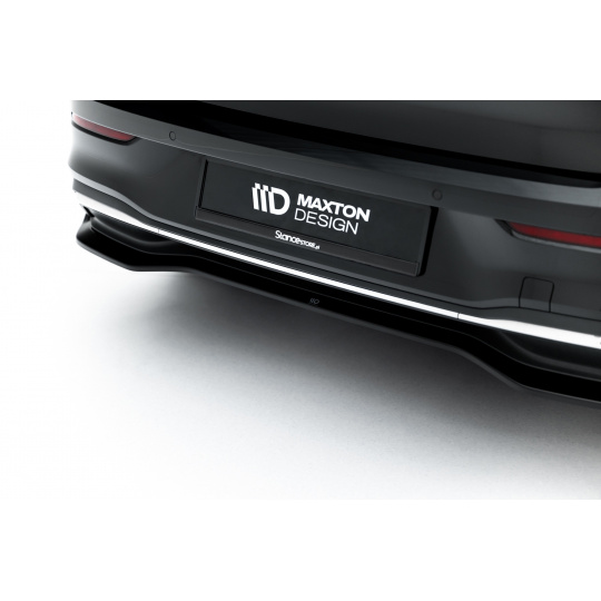 Maxton Design spoiler pod zadní nárazník pro Volkswagen Golf Mk8 Facelift, černý lesklý plast ABS