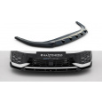 Maxton Design spoiler pod přední nárazník ver.2 pro Volkswagen Golf GTE Mk8 Facelift, černý lesklý plast ABS