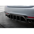 Maxton Design "Street Pro" difuzor zadního nárazníku pro BMW řada 4 F32, plast ABS bez povrchové úpravy, 435 coupe M-pack, s černou a červenou linkou