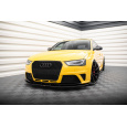 Maxton Design "Street Pro" spoiler pod přední nárazník pro Audi RS4 B8, plast ABS bez povrchové úpravy, s červenou linkou