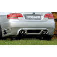 Rieger spoiler pod zadní nárazník pro BMW řada 3 E92, E93 kabriolet, kupé před faceliftem r.v. 03/07-02/10, 09/06-02/10, plast ABS bez povrchové úpravy, pouze pro 335i, pro dvojité koncovky na obou stranách