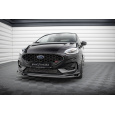 Maxton Design spoiler pod přední nárazník ver.3 pro Ford Fiesta ST Mk8 Facelift, černý lesklý plast ABS