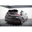 Maxton Design středový spoiler pod zadní nárazník s žebrováním pro Kia Cee'd Mk 3/ProCeed GT, černý lesklý plast ABS