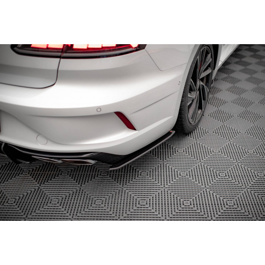 Maxton Design "Street Pro" boční difuzory pod zadní nárazník pro Volkswagen Arteon R, plast ABS bez povrchové úpravy, s červenou linkou