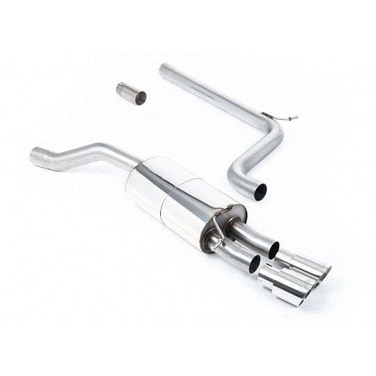 Milltek Sport výfukový systém cat-back bez rezonátoru pro Volkswagen Polo GTI 2.0 TSI (AW 5-dvéř.) bez GPF/OPF 2018-2019, typ koncovek: GT-90 leštěné