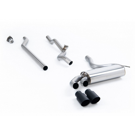 Milltek Sport Downpipe-back bez rezonátoru (hlasitější) pro Audi Coupe UR quattro 20v Turbo 1989-1991, typ koncovek: GT černé